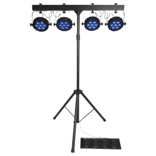 Showtec Compact Power Light Set MKII LED-set 4x 7 RGB + voetschakelaar