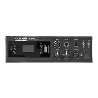 Clever Acoustics MA1120 120W 100V Mixerversterker met MP3, Bluetooth en FM-radio