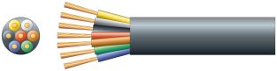 Verlichtings-/aanhangwagenkabel rond 7-aderig - blank koper