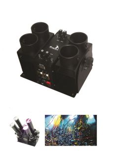 Stage Effects 4 kops confetti launcher met DMX