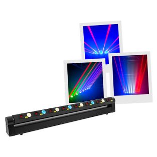 Evolite Laserbar 8x500 Rood met 8 lasers en 7 Leds