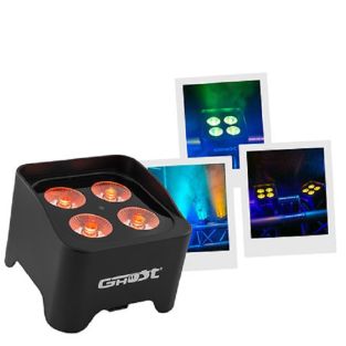 Ghost Quickcolor compacte Uplight projector op accu 4x 4W Quad RGBW Leds