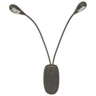 Mercury LC4 clip-on dubbele zwanenhalslamp met 4 LED's