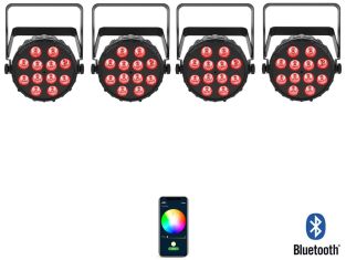 Chauvet DJ 4x 42W RGBA LED PAR spots 4-in-1 wash effect Bluetooth bediening