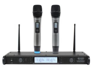 W Audio DTM 800H 2-kanaals instelbaar UHF draadloos microfoonsysteem