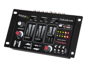 Ibiza Sound DJ21USB-MKII 4 kanaals DJ mixer met USB speler