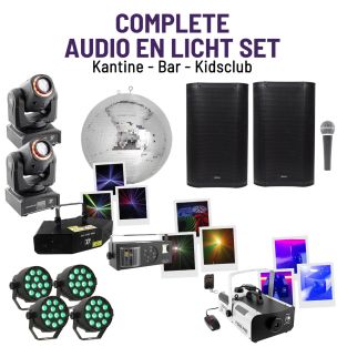 Complete audio en licht set voor Kantine bar of kidsclub