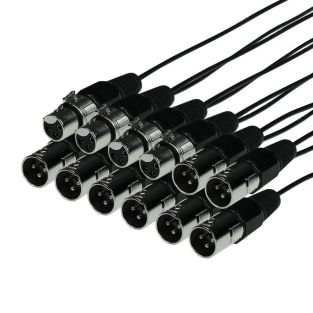 W Audio 15m XLR Multicore 8/4