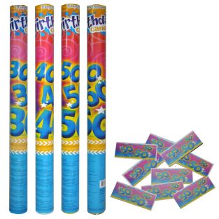 Funny Fashion 60cm confetti kanon 30 40 50 of 60 jaar