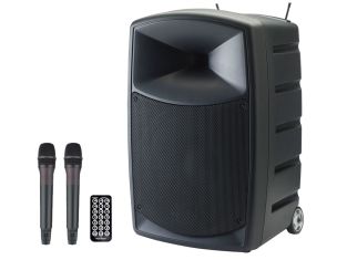 Audiophony CR12A-COMBO Bluetooth speaker met USB/SD en 2 UHF mics