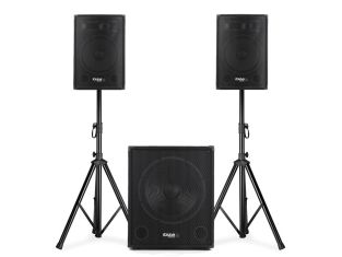Ibiza Sound CUBE1510 actieve 2.1 speaker subwoofer set 1600W