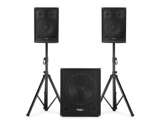 Ibiza CUBE1508 actieve 2.1 1200W speaker subwoofer set