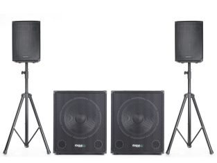 IBIZA CUBE1512DUO Actieve 2.2 speakerset 2800W