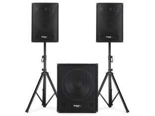 Ibiza Sound CUBE1812 actieve 2.1 speaker subwoofer set 2400W