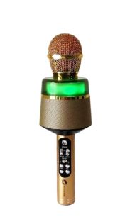 N-Gear Star Mic 100 Gold, Gouden karaoke microfoon met verlichting