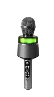 N-Gear Star Mic 100 Silver, Zilverkleurige karaoke microfoon met verlichting