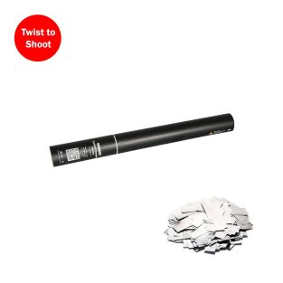 Equinox Handconfettikanon 50 cm zilverkleurig metallic