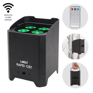 LEDJ Rapid QB1 RGBA IP – 4x 8W RGBW LED – IP54