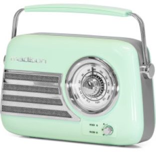 Madison Freesound VR40Gr Groene oplaadbare retro radio