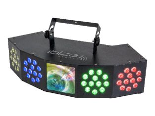 Ibiza Light COMBI-FX4 3-in-1 lichteffect wash, moonflower en strobo DMX