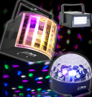 Party Light PARTY-3PACK 3 delig led lichteffect set