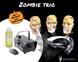 Halloween set met rookmachine zombie decoratie