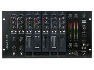 DAP IMIX-7.2 USB 7 kanaals rackmixer met 2 zones en USB interfaces