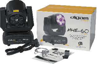 Algam Lighting MHE60 wash moving head met groene laser 6x 15 W RGBW