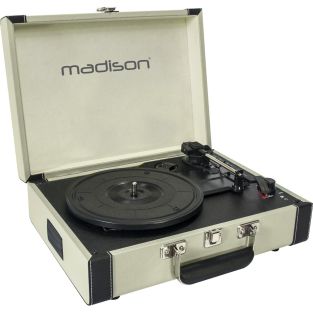 Madison vintage draaitafel koffer met bluetooth USB SD & Rec functie