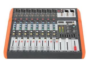 Ibiza Sound MX802 8 kanaals stage mixer studio mengpaneel USB en Bluetooth