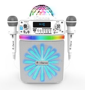 iDance Party Groove Portable 9-in-1 karaoke systeem WIT
