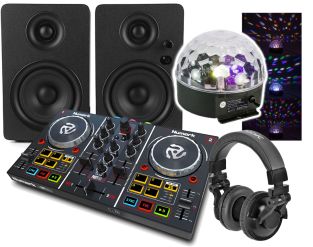 Numark partymix set met speakers, hoofdtelefoon en licht effect