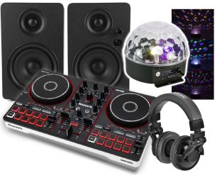 Numark partymix set met speakers, hoofdtelefoon en licht effect