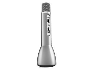 iDance Audio PM60 Bluetooth Party 3-in-1 Karaoke Microfoon Zilver