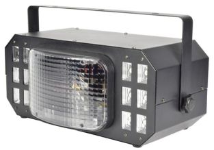 QTX Cortina 3 in 1 Wide Angle CREE LED Multi Effect UV DJ Disco Light Unit