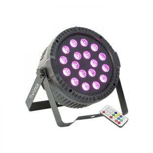 Ibiza Light Thinpar 18x1W RGB extra platte Par Projector