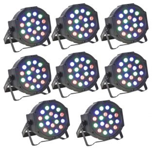 Party light 8x Party-par181 DMX gestuurde Led PAR