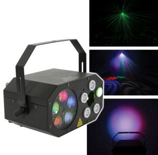 Qtx Gobo Starwash 3-in-1 multi lichteffect met afstandsbediening