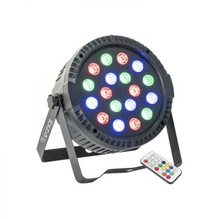 Ibiza Light Thinpar 18x1W RGB extra platte Par Projector