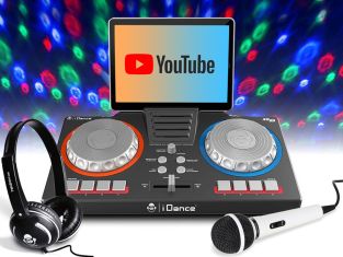 iDance Audio XD101n DJ set incl controller. microfoon en hoofdtelefoon